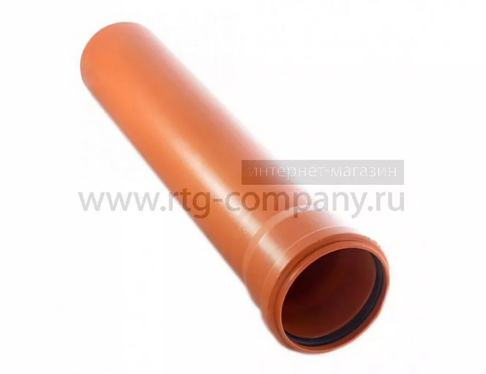 Труба канализационная ПП 110*3,4*3000 мм SN4 ПОЛИТЭК с раструбом рыжая (наружная) (уп.5 шт)