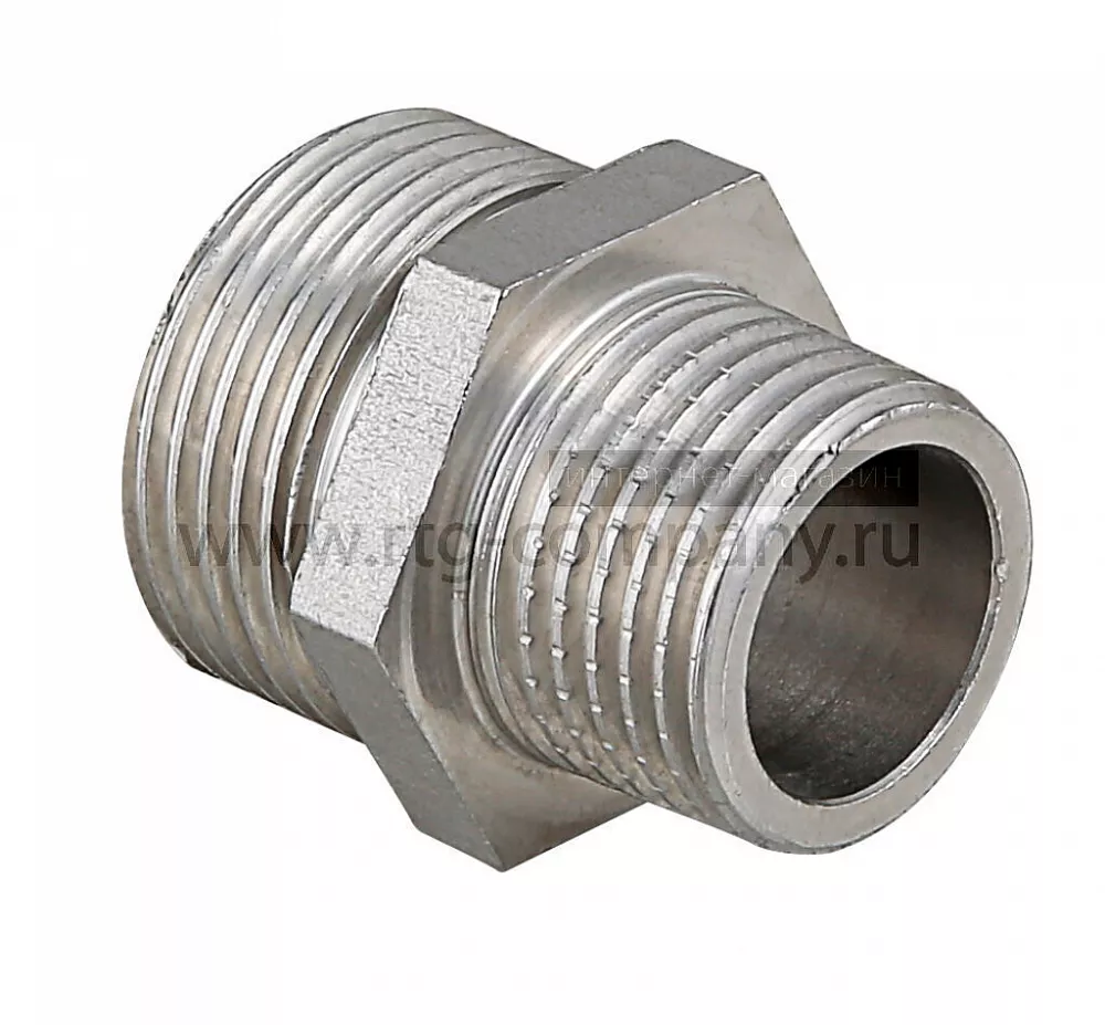 Ниппель-переходник НН наружная резьба   1/2"х1/4" (Valtec VT 580) уп 10 шт