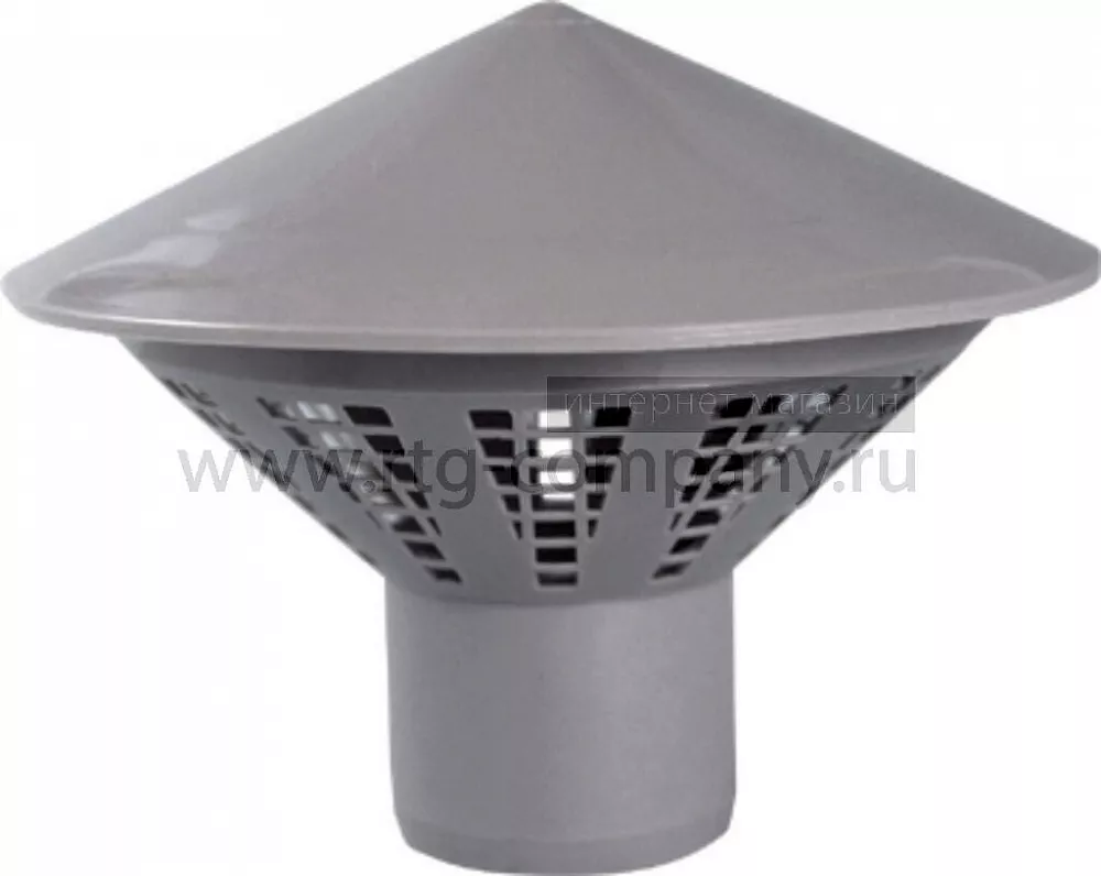 Зонт вентиляционный канализационный ПП  50 мм серый