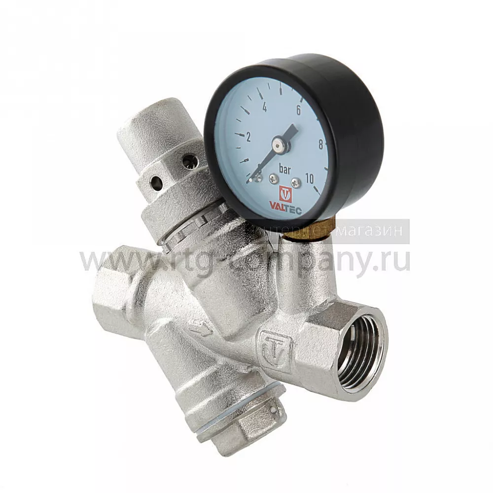 Регулятор давления с фильтром и манометром d  1/2" (Valtec VT.082)